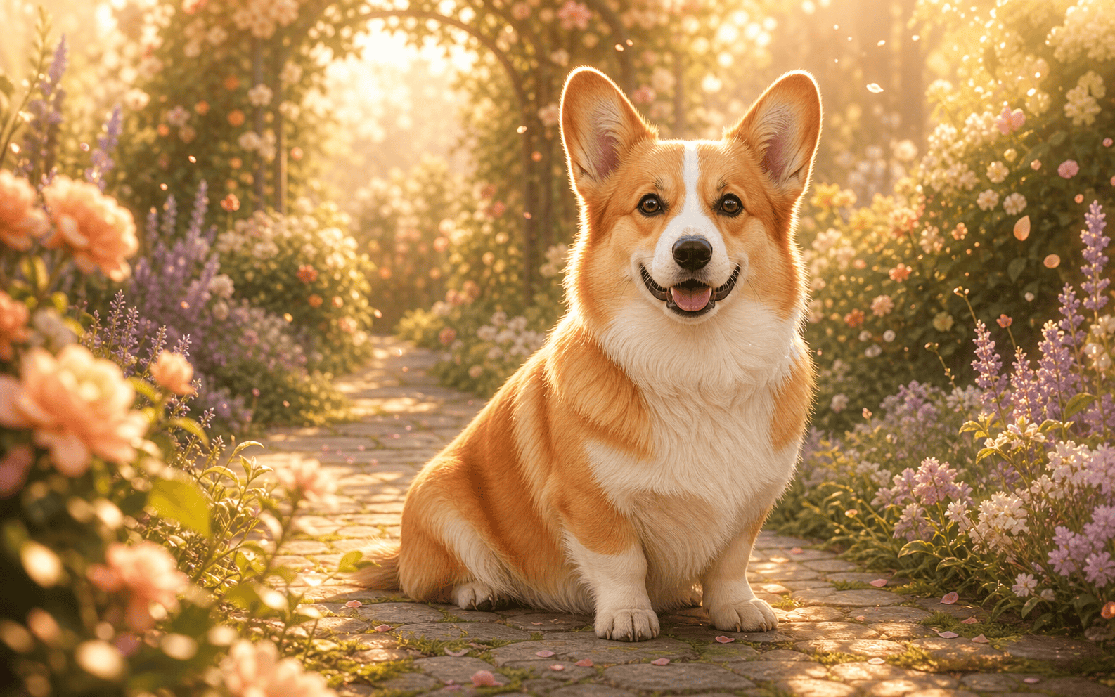 Sunlit Garden dog memory template