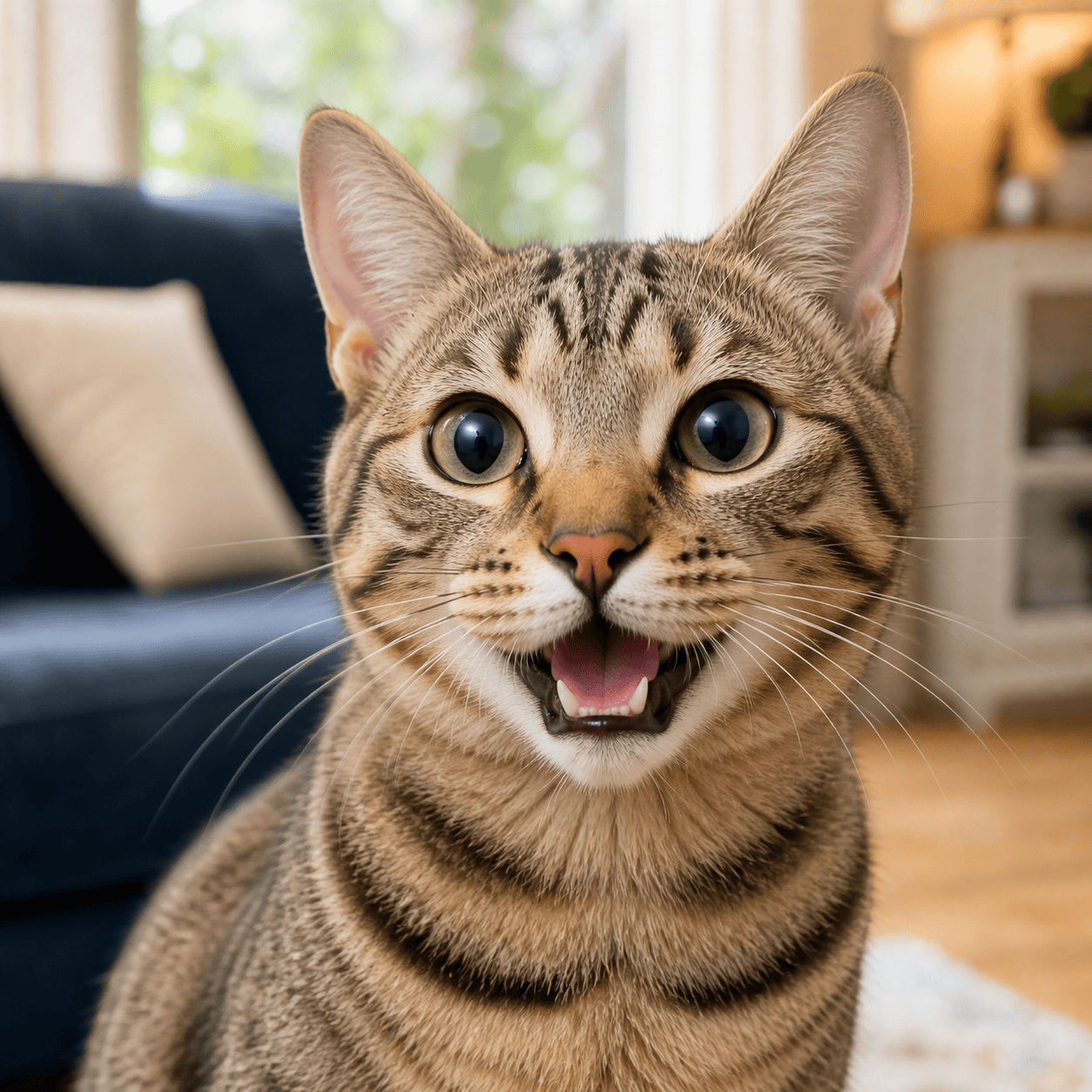 Cute cat AI portrait - free AI-generated pet portrait example